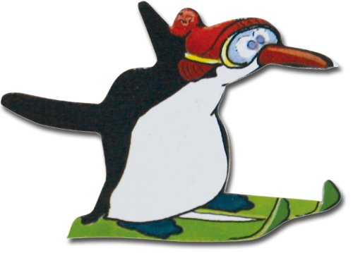 Pinguin Party – Einladende Design Metall Magnettafel 60×40 cm – Pinnwand Memoboard mit Motiv: Pinguin Eisparty – inkl. 8 Magnete Pinguine für Magnetwand – Original Magnetpinnwand GUMA Magneticum - 4