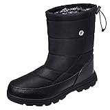 Traktionsgummisohle: Die Stiefel bestehen aus EVA+Gummiverbund. Die EVA-Sohle hat eine gute Zähigkeit und Stoßdämpfungsleistung, während die strapazierfähige Gummi-Laufsohle für Traktion und gute Abriebfestigkeit bei Schnee oder Eis sorgt.