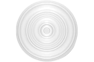 GARENERGIE LED Mall Home Rosone Decorativo per Soffitti in Polistirolo Espanso - Stucco Decorativo in Finto Gesso Rosoni Lampadario e Parete in Polistirolo Ø50 cm