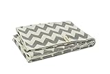 Little Naturals 516-511-00058 Gestrickte Decke, 75 X 100 cm, Chevron grau/off-white