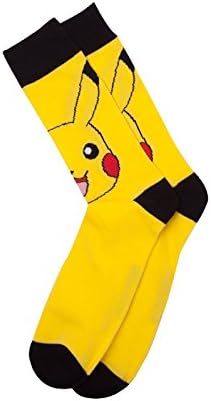 Pokemon Socks Pikachu Official Yellow (UK Size 6-8) One Size