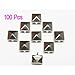 Produktbild TOOGOO(R) 100 Stueck 10 x 10 mm Pyramidennieten Pyramiden Nieten Ziernieten Gothic Punk Basteln DIY Silber
