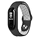 Produktbild BZLine® Armband für Xiaomi Mi Band 3, Ersatz Belüften Sport Weichen Armband Wasserdichtes Mehrfarbiges Handschlaufe für Xiaomi Mi Band 3 Smart Armband Fitness Tracker (Grau)
