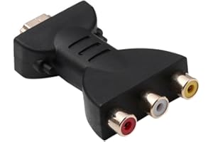 Liummrcy HDMI to RCA Adapter, HDMI to 3RCA, VHS to Digital Converter, Supports 720P and 1080P, Easy to Use, Black