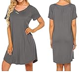 Das Nachthemd-Kleid macht jede Nacht zu einer luxuriösen, weichen Angelegenheit. Straff, weich, leicht, fühlt sich dieses Schlafkleid für Frauen gut auf der Haut an und sorgt für eine äußerst bequeme Loungewear.