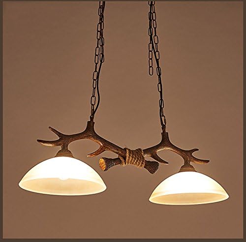 ZHDC® Restaurant chandeliers, Resin Double head The Mediterranean Creative Retro Cafe Bar stall lights Strongly anti-oxidant