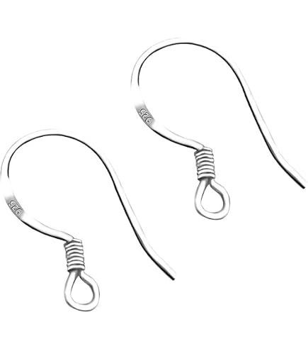 5 Paires Crochets Pour Boucles D'Oreilles 18mm Argent 925 - Sans Nickel, Hypoallergénique, Qualité Bijoutier