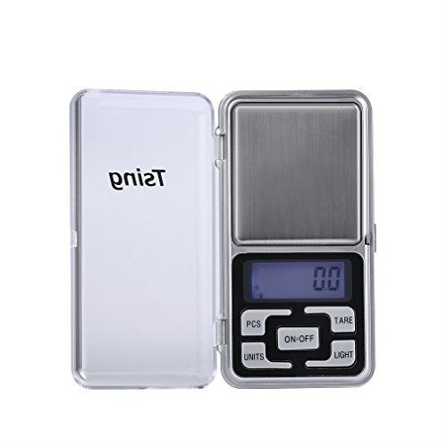 YKS SchmuckSkala Digitalen elektronische genaue Portable Pocket Mini präzise Balance Gewicht Waage 500g/0,1 g 200 g/0,01 g blau LCD