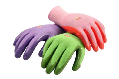 G & F 15226 M Damen Garten Handschuhe, mittel, verschiedene Farben (6 Stück)