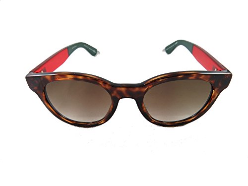 Gucci Classic Logo Round Sunglasses in Havana Red Brown GG 1159/S VTD 50