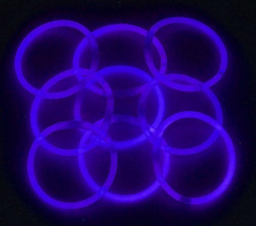 RAGE ACCESSORIES 8" Inch Premium BLUE Neon 100 x Glow Sticks Bracelets Necklaces Parties Raves Festivals