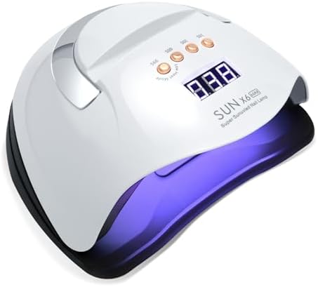 220W Lampada UV Led Unghie, Lampada UV per Unghie in Gel, Fornetto Unghie Semipermanente, UV Lamp Nails per Unghie Professionale con 66 Perline LED, 4 Timer, Sensore Automatico