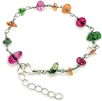 Colorful Tourmaline Beautiful Charm Bracelet