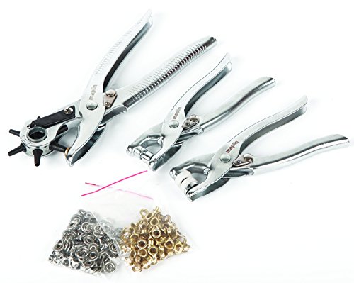 3 Leder Stanze Werkzeuge, Druckknopfzange, Nietenzange, Nieten Gürtellocher