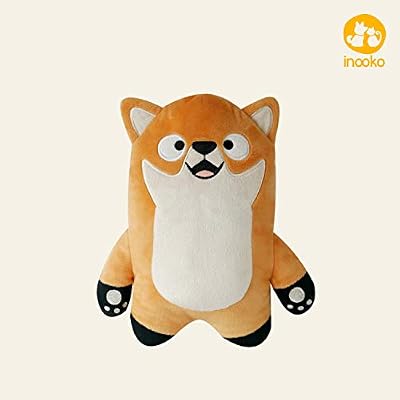 inooko - Mountain Folks, Oscar Le Renard, Jouet en Peluche Toute Douce et résistante pour Chien. Eco-Friendly. Taille M (20 x 15 cm)