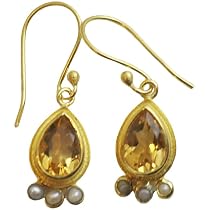 Orecchini Pendenti Linea Sinuosa con Perle d'Acqua Dolce Coltivate | Scintille Shop