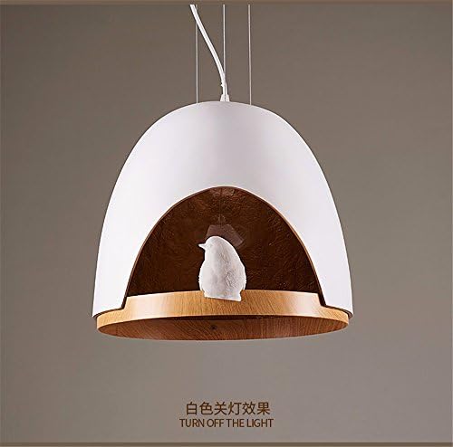 Xky929 Nordic Moderno Retrò Led Bianco Singolo Camera Da Letto Negozi Ristoranti Caffetterie Resina Lampadario Di Uccelli ,33Cm