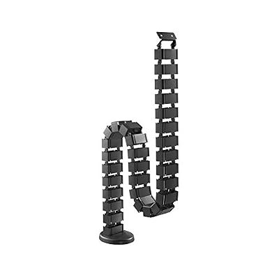 KIMEX 070-1012 Goulotte Passe-câbles Verticale articulée, Longueur 130cm, Noir