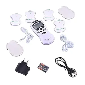 MADHURAM Full Body Massager Acupuncture Machine Electric Therapy Pulse Muscle Relax Massager 8 In 1 Digital Therapy Machine (White)