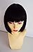 Deluxe Jessie J Black Bob Blunt Fringe Heat Resistant Fashion Wig