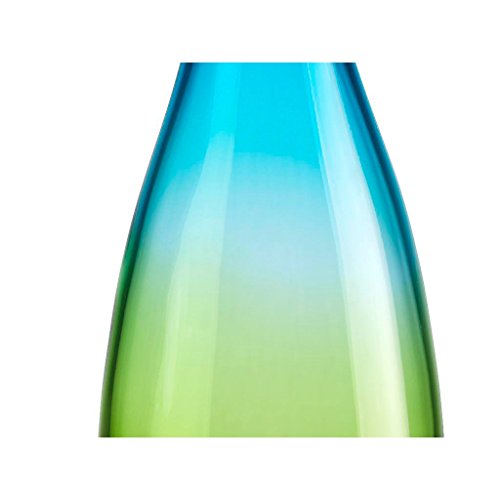 Blumenvase, Glas Vase „HARLEKINI“, blau/grün, 42 cm, moderner Style (ART GLASS powered by CRISTALICA) - 3