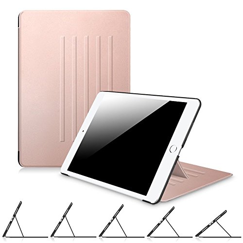 Fintie iPad 9.7 Zoll 2017 Hülle - [Multi-Sichtwinkel] Ultra Schlank Magnetische Kickstand Schutzhülle Abdeckung mit Auto Schlaf / Wach Funktion für Apple iPad 2017 Neue Modell, Roségold