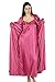 Yogalz Women Satin Peach Nighty with Robe Nightwear Set Robe Gown RS.365.00