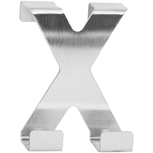 COM-FOUR® 4x Edelstahltürhaken Türhaken Kleiderhaken Haken in X-Form (4 Stück) - 3