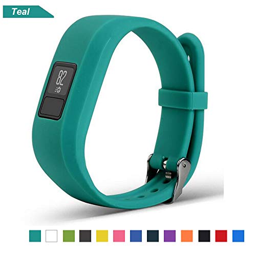 Bemodst Correa Strap para Reloj Garmin Vivofit 3, Pulsera de Silicona Brazalete de Reemplazo Banda de Repuesto para Hombre Mujer (Verde Azulado)