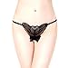 1X Black Women's G-string Thong Sexy Front Butterfly Deisign Panties Knickers Lingerie Underwear