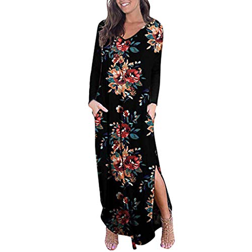 DaySing Robe Robe Grande Taille, De Soirée Imprimée sans Manches pour Femmes Beach Summer Dress Jupe Banquet élégante Nouvelle Mode