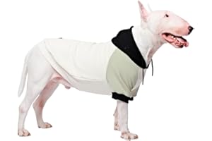 Spark Paws Sweat à capuche pour chien – Doux comme du beurre, confort et ajustement supérieurs, intérieur en polaire apaisant, convient à toutes les races – Crème olive – Taille XXL