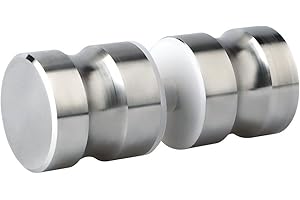 Mooche Solide SUS304 Edelstahl Dusche Glastür Griff, 3cm Türknauf Haustür, Knopf Runde Back-to-Back Pull Hardware Ersatzteile, Gebürstet