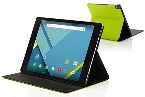 Forefront Cases® Neue Leder Hülle / Tasche / Case / Cover für HTC Google Nexus 9 (8,9 Zoll) Tablet-PC – Rundum-Geräteschutz und intelligente Auto-Sleep-Wake-Funktion mit 3-JAHRES-GARANTIE VON FOREFRONT CASES – inkl. Eingabestift - 2