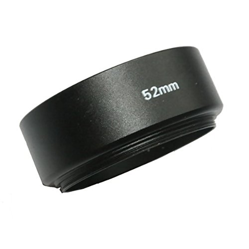 Hrph 52mm Pare-Soleil d Objectif Standard M  tallique pour 52mm Objectif de Filtre Cam  ra Capot pour Canon Nikon 50mm f1 8