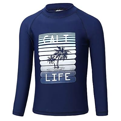 PHIBEE Garçon Maillot De Bain Protection Solaire Manches Longues UPF 50+ Sun Protection Impression1 12ANS
