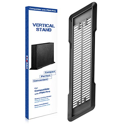 Preisvergleich Produktbild innoAura Vertikaler Standfuß für PS4 Pro mit Rutschfesten Füßen und Integrierten Lüftungsschlitzen für PlayStation 4 Pro