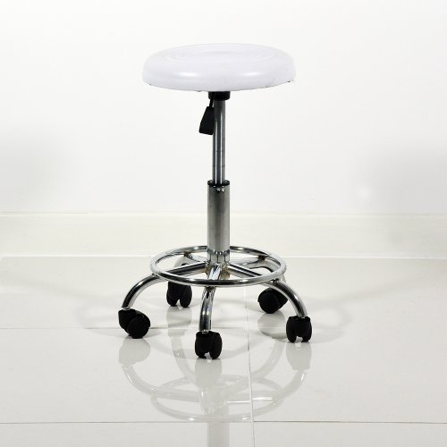 HEAVEN® BEAUTY THERAPY/DENTIST WHITE LEATHER STOOL PROFESSIONAL SALON EQUIPMENT