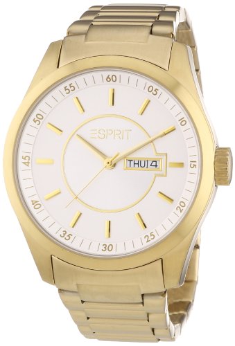 Esprit Herren-Armbanduhr XL Circolo Gold Analog Quarz Edelstahl ES104081006 Esprit Herren-Armbanduhr XL Circolo Gold Analog Quarz Edelstahl ES104081006