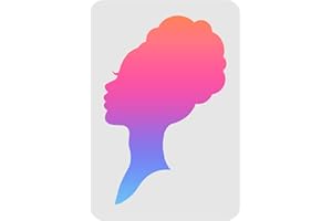 FINGERINSPIRE Pochoir rectangulaire réutilisable en plastique pour femme africaine - 29,7 x 21 cm - Motif tête de femme - Pour peinture sur bois, sol, mur et carrelage