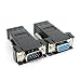 Produktbild crewell 2 VGA Stecker zu RJ45 Ethernet Port + RJ45 Adapter auf VGA Buchse Konverter Extender VGA-Kabel