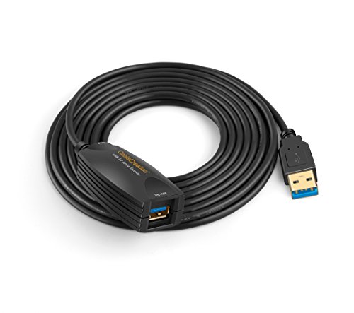 Gold (lang 16 FT) Super Speed USB 3.0 aktives Verlängerungskabel, USB 3.0 Extender USB-A-Stecker auf A-Buchse-Kabel, 5 Meter, schwarz - 7