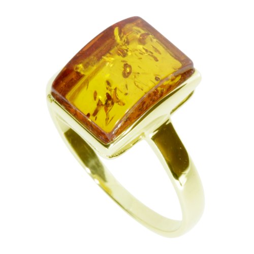 InCollections Damenring 8 Karat (333) Gelbgold mit Bernstein Größe 54 OS07689