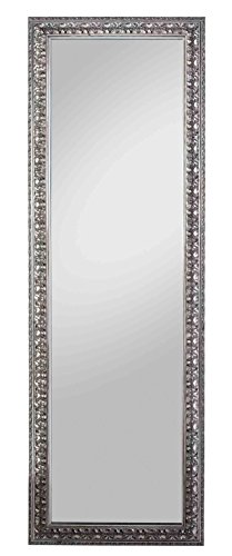 Spiegelprofi, Spiegel, Wandspiegel, Rahmenspiegel, inklusive Aufhänger, Facette, altsilber, 50/150 cm