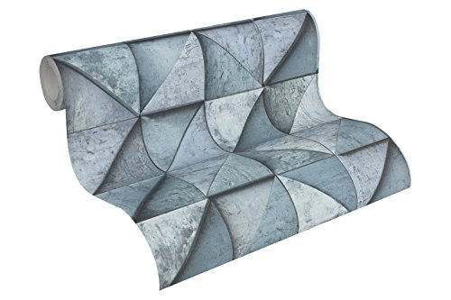 Daniel Hechter Tapete Mustertapete in 3D-Betonoptik Industrial Chic Style Blau, grau 306503 - 2