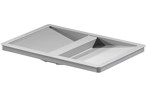 Hailo Lid 1104849 for Rubbish Container, Replacement Lid Inner Bucket, Rondo Tandem Suitable for 15 L, 18 L, 20 L Waste Bin, Robust Plastic, Light Grey, Hygienic Waste Separation