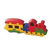 Shumee 3D Train Wooden Jigsaw Puzzle (3 years+) - Problem Solving, Sensory & Fine Motor skills