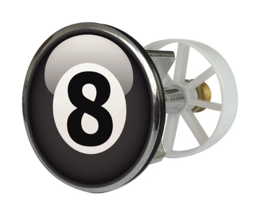 Preisvergleich Produktbild Waschbeckenstöpsel Design Black 8 / Abfluss-Stopfen aus Metall / Excenterstopfen / 38 – 40 mm