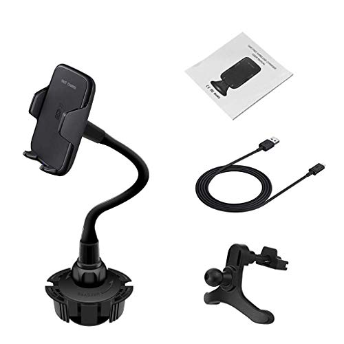 Preisvergleich Produktbild Jamicy Qi Wireless Charger, Kabelloses, schnelles Kfz-Ladegerät, Verstellbarer Becherhalter mit Schwanenhalshalterung
