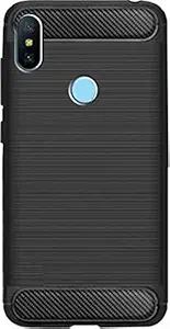 BHRCHR Carbon Fiber Hybrid Armor Shock Proof TPU Back Case Cover for�Mi Redmi 6 pro